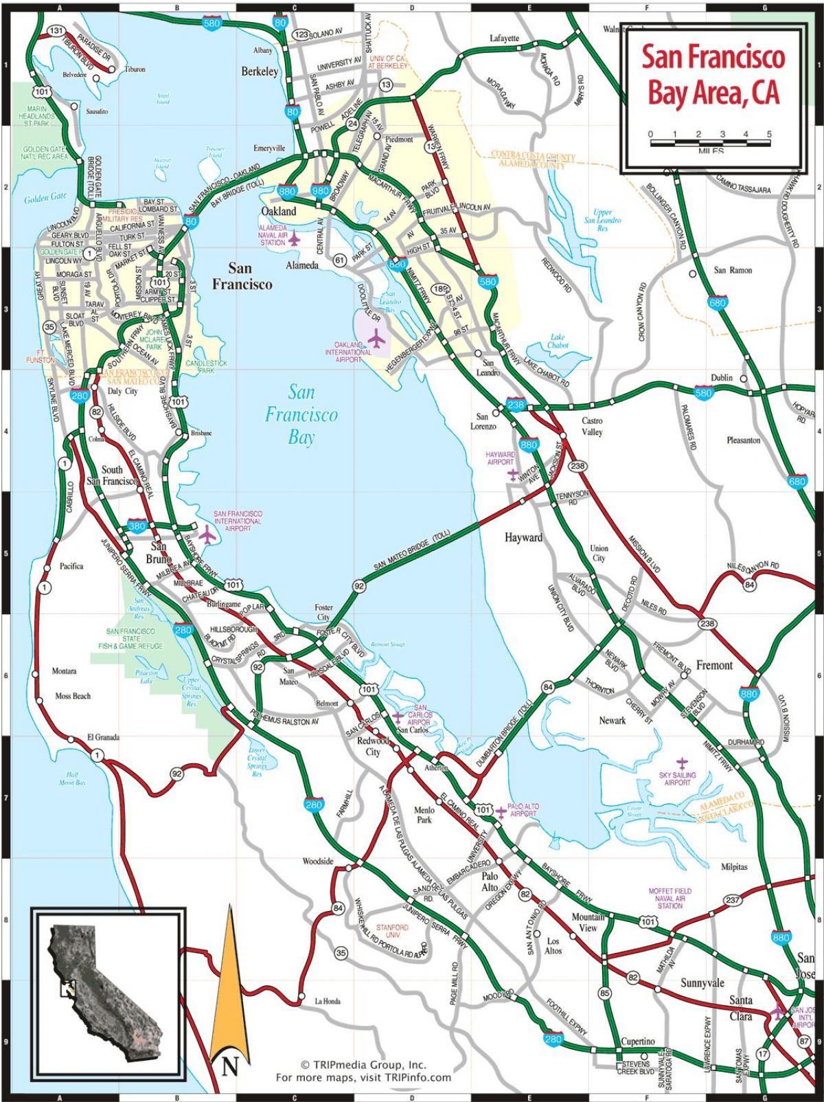 خريطة الطرق سان فرانسيسكو
