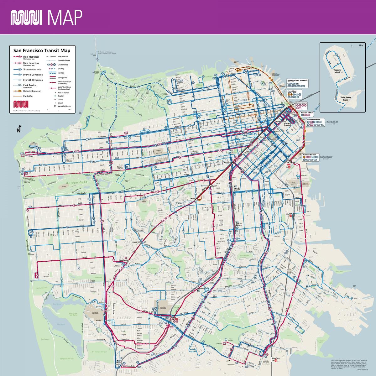 خريطة النقل سان فرانسيسكو